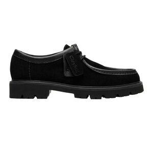 Clarks Mens Cleyhill Suede Moc Toe Dress Shoes / Black